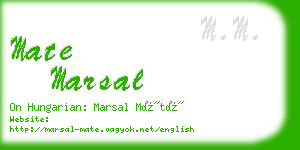 mate marsal business card